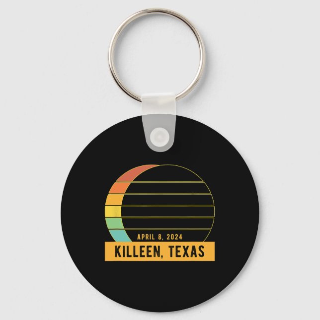 Chaveiro Eclipse Solar Total De 2024 Em Killeen Texas (Frente)