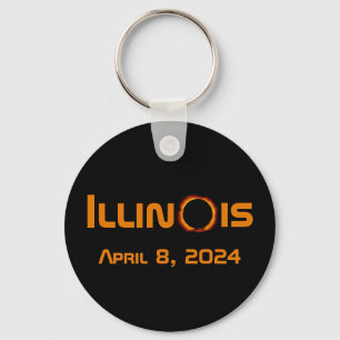 Chaveiro Eclipse Solar Total de 2024 Illinois
