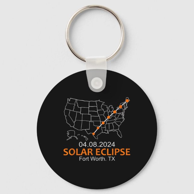 Chaveiro Eclipse Solar Total do Texas 2024 (Frente)