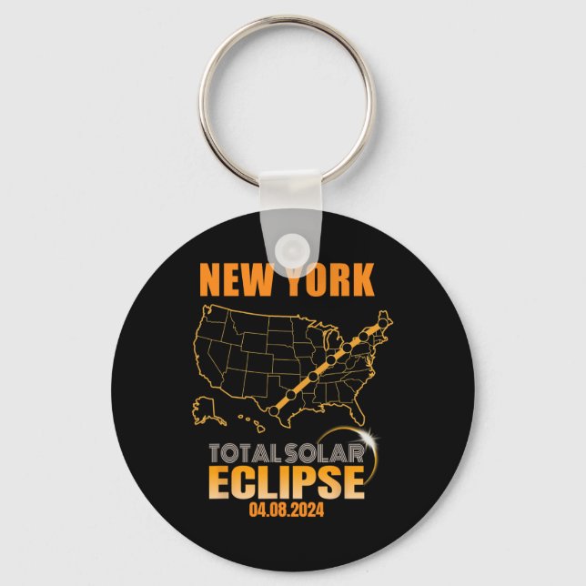 Chaveiro Eclipse Solar Total Nova Iorque (Frente)
