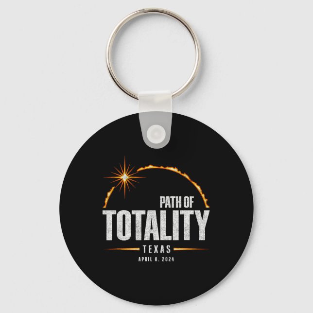 Chaveiro Eclipse Solar Total Texas - Total Eclipse 2024 (Frente)