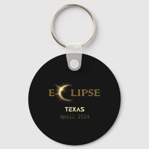 Chaveiro Eclipse Solar Total Texas Totalidade Abril 8 2024