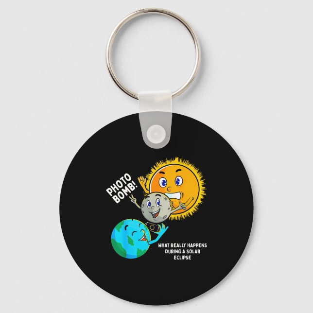 Chaveiro Eclipse Total do Sol Astronomia (Frente)