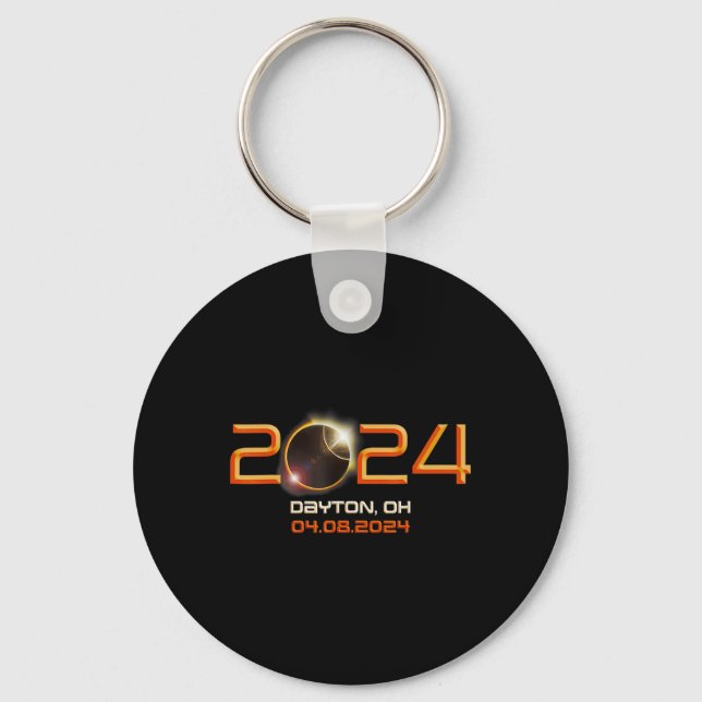 Chaveiro Eclipse Total do Sol em Ohio 2024 1  (Frente)