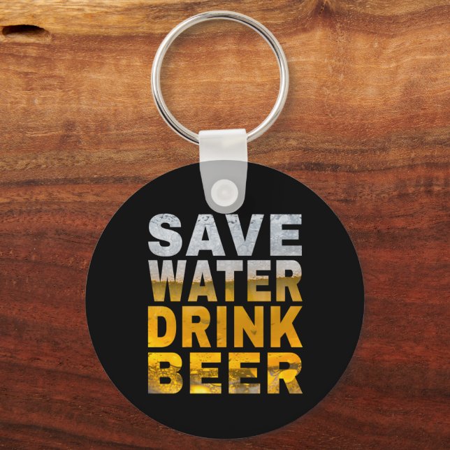 Chaveiro Economize Água Beba Cerveja Placa para Festa de So (Frente)