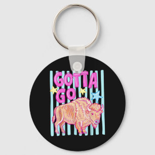 Chaveiro ed Gotta Go Buffalo Divertido Búfalo Ocidental Rod