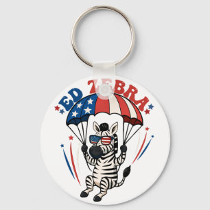 Chaveiro Ed Zebra Happy 4 De Julho Bandeira Americana Patri