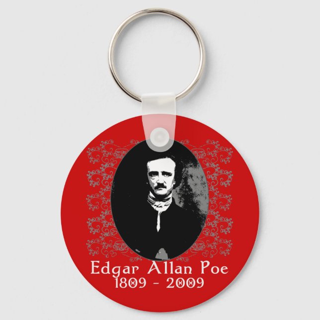Chaveiro Edgar Allan Poe 1809-2009 Camisa do Aniversário (Frente)