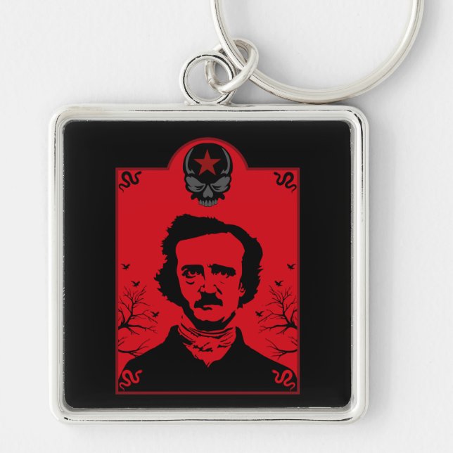 Chaveiro Edgar Allan Poe Black Raven (Frente)