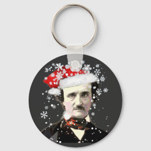Chaveiro Edgar Allan Poe Christmas Hat Snowflake
