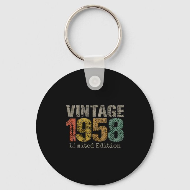 Chaveiro Edição Limitada Vintage 1958 Presentes de Aniversá (Frente)