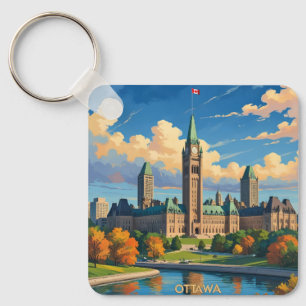 Chaveiro Edifício do Parlamento do Canadá em Ottawa, panora