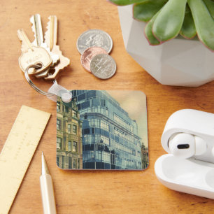 Chaveiro Edifício Vintage Daily Express na Fleet Street