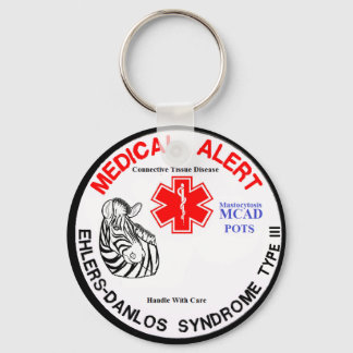 Chaveiro EDS Tipo 3 com POTES Alerta Médico MCAD com Zebra