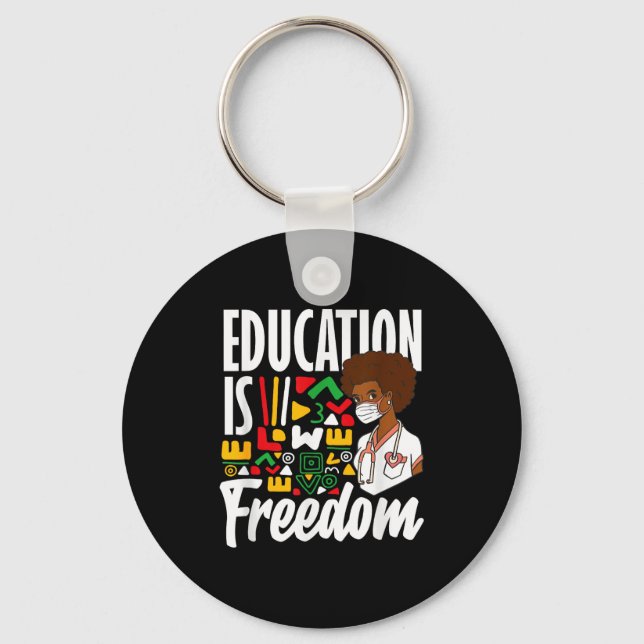 Chaveiro Educação da História Negra É Liberdade  (Frente)