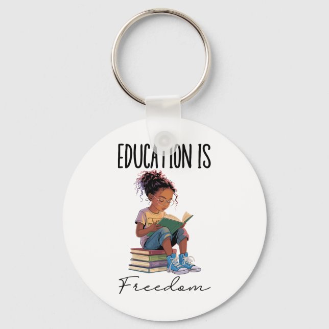 Chaveiro Educação É Liberdade Professor Negro Livros Histór (Frente)