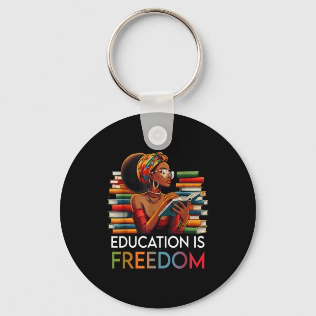 Chaveiro Education Is Dom Black Teacher Books Black History (Frente)