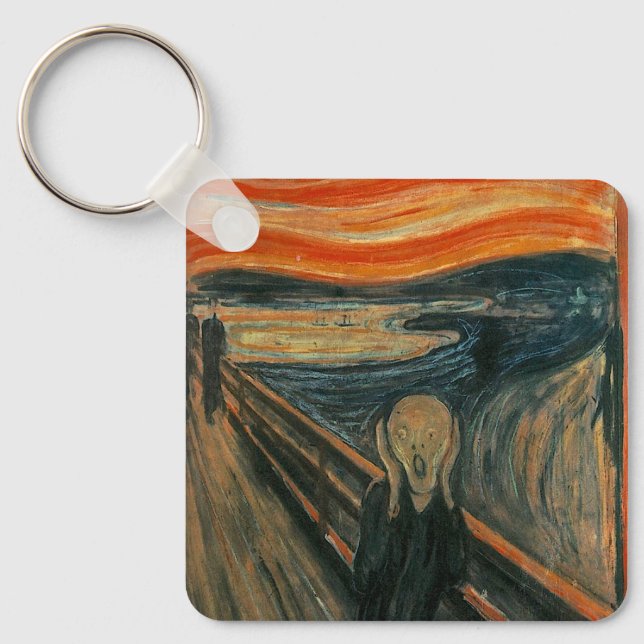Chaveiro Edvard Munch Pintando O Gritar (Skrik) 1893 (Frente)