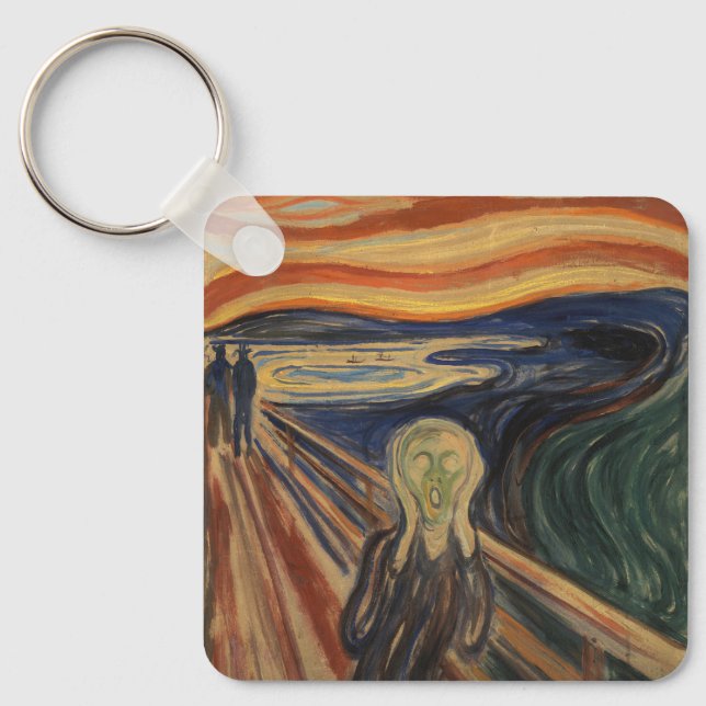 Chaveiro Edvard Munch Pintando O Gritar (Skrik) 1910 (Frente)