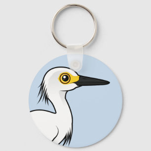 Chaveiro Egret nevado de Birdorable