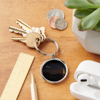 Chaveiro Eiffel Tower at Night Keychain