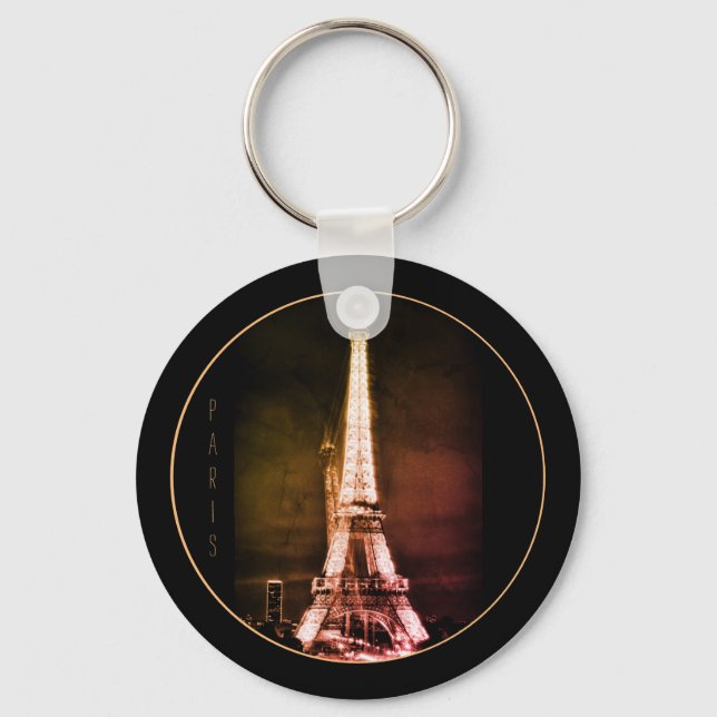 Chaveiro Eiffel Tower & Surreal Paris Art /love France VIN (Frente)