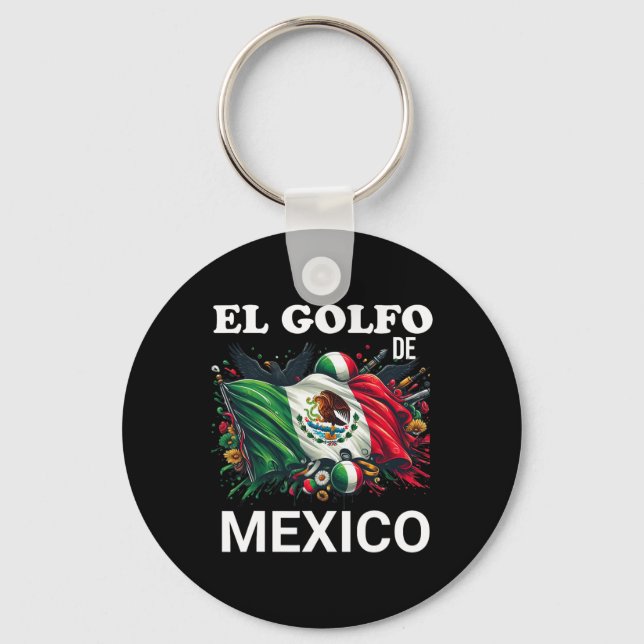 Chaveiro El Golfo De Mexico Bandera De Mexico (Frente)