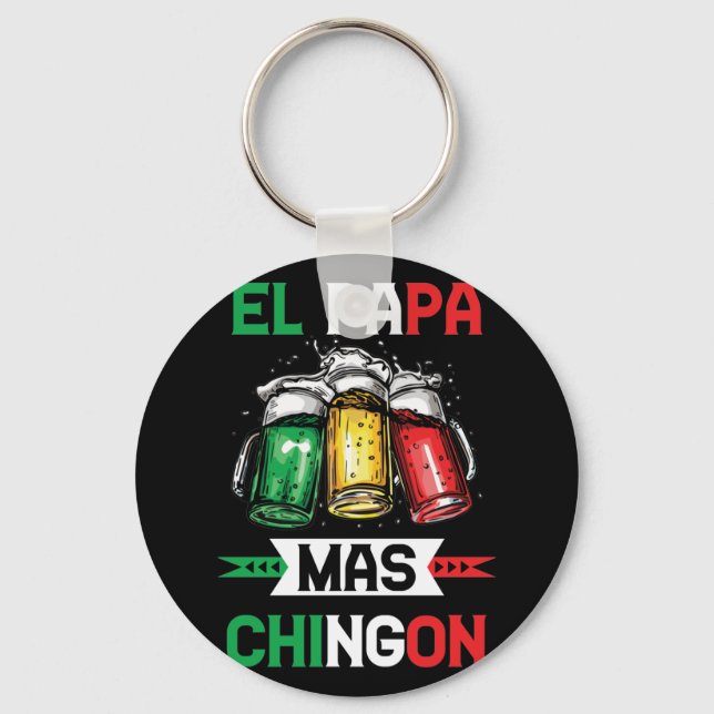 Chaveiro El Papa Mas Chingon Pai mexicano Marido Regalo (Frente)
