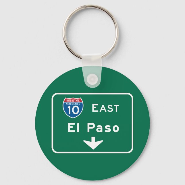 Chaveiro El Paso, TX Road Sign (Frente)