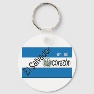 Chaveiro El Salvador Llavero con bandera Keyring