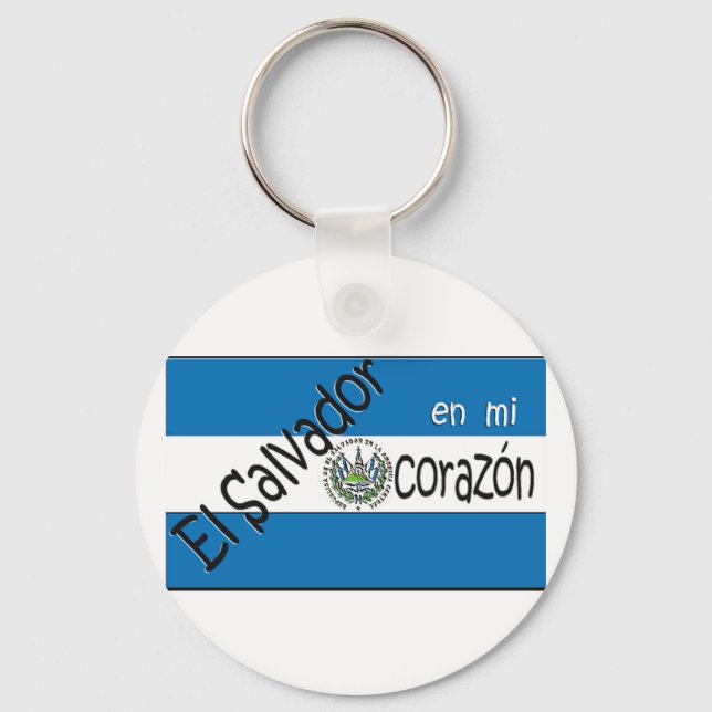 Chaveiro El Salvador Llavero con bandera Keyring (Frente)
