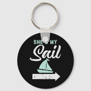 Chaveiro Ela É Minha Vela Correspondência Vela Barco Cruzei