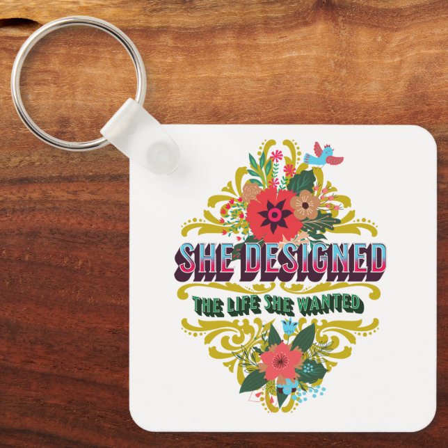 Chaveiro Ela Projetou A Vida Que Queria (Frente)