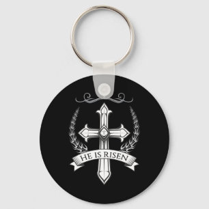 Chaveiro Ele É Risen Cristo Jesus Homens Mulheres Crianças.