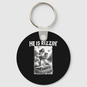 Chaveiro Ele É Rizzin Engraçado Jesus Pickleball Meme Crist