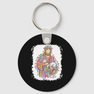 Chaveiro Ele Está Risado Jesus E Felz pascoa De Deus