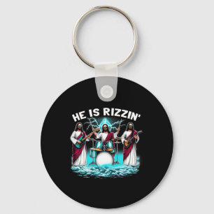 Chaveiro Ele Está Rizzin' Jesus Tem Rizzen Piada Cristã Byn