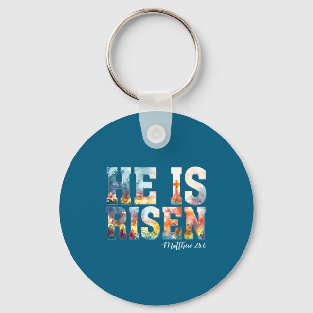 Chaveiro Ele ressuscitou boho páscoa cristão jesus  (Frente)