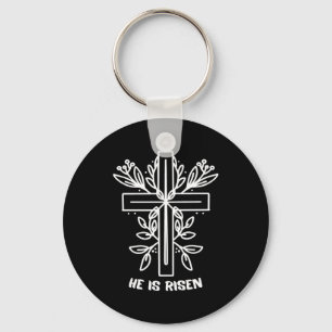 Chaveiro Ele Ressuscitou Cruz Jesus Religioso Dia de Páscoa