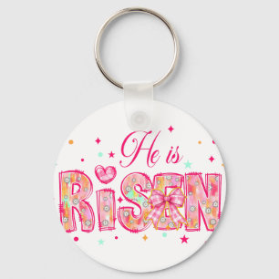 Chaveiro Ele Ressuscitou E Feliz Páscoa Jesus, retrô, vinta