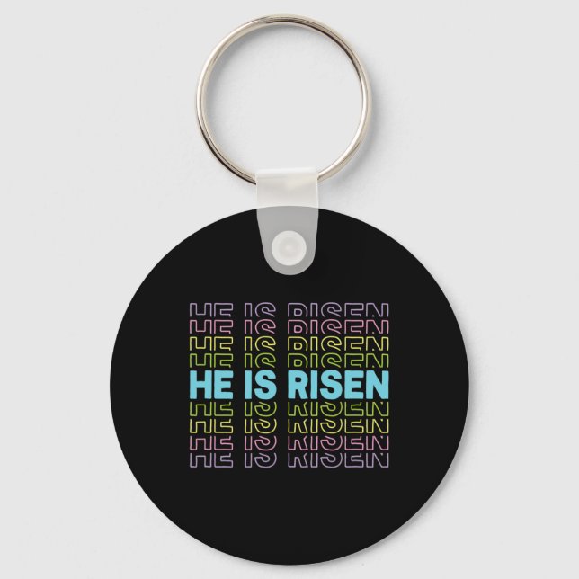 Chaveiro Ele Ressuscitou Jesus Cristão Cores da Páscoa Nasc (Frente)