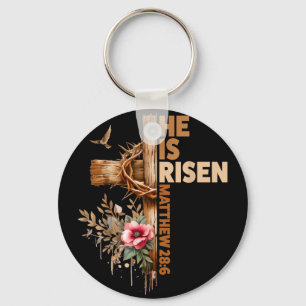 Chaveiro Ele ressuscitou jesus cristão religioso páscoa hom