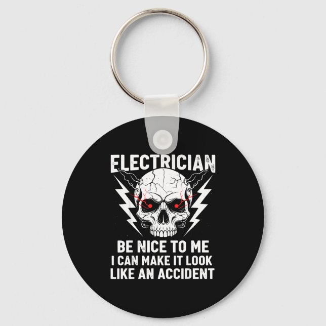 Chaveiro Electrician Humor Be Nice To Me Funny Electrician  (Frente)