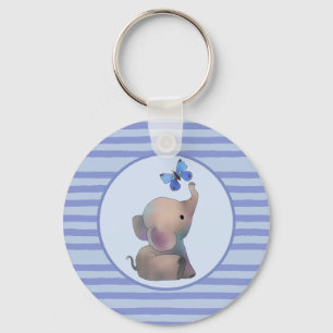 Chaveiro Elefant mit Schmetterling