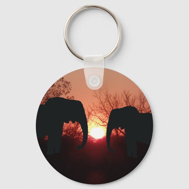 Chaveiro Elefant Sunset Silhouette (Frente)