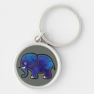 Chaveiro elefante azul