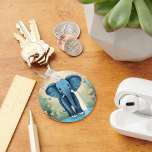 Chaveiro Elefante Balear Azul,