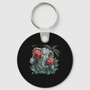 Chaveiro Elefante Boxeador Com Luvas de Boxe Kickboxing Eng