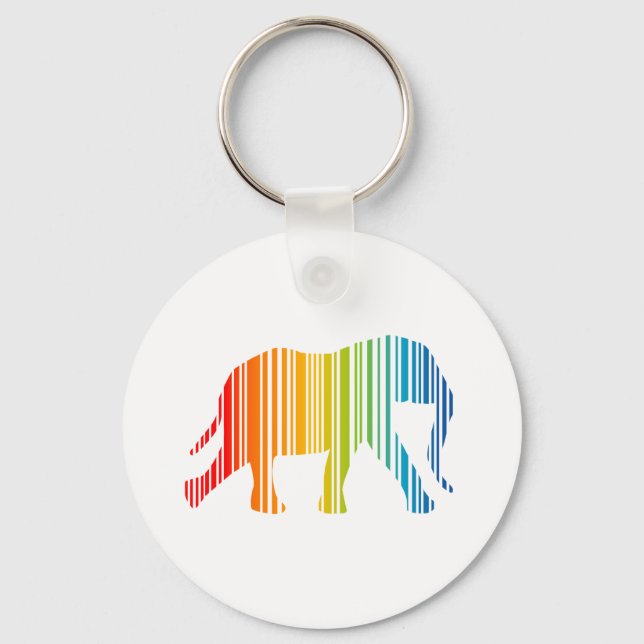 Chaveiro Elefante com código de Bar de cor (Frente)