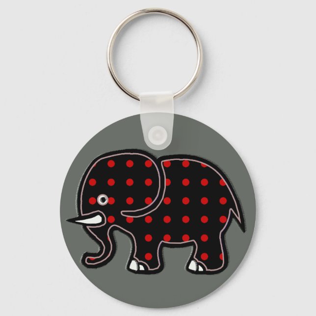 Chaveiro elefante de pontos (Frente)